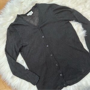 Vintage Oscar De La Renta Ling Sleeve Shimmer Button Down Cardigan Size Small